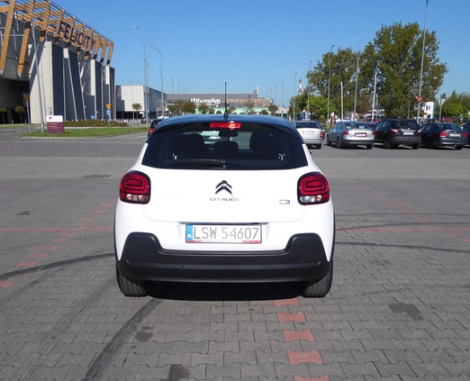 Citroen C3 cena 59900 przebieg: 51000, rok produkcji 2021 z Świdnik małe 92